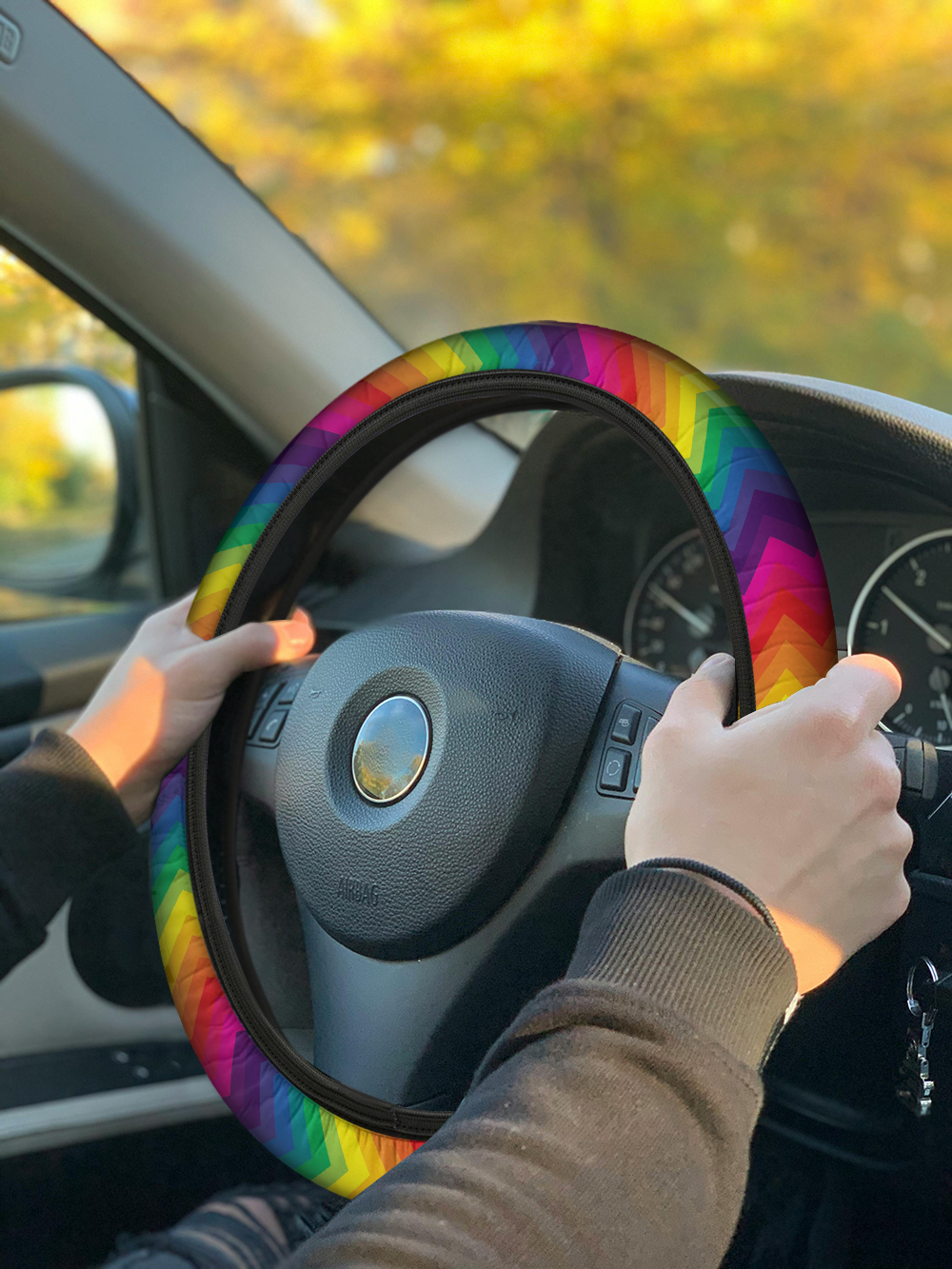 Car Steering Wheel Cover Universal 15 Inch Non-Slip Neoprene Car Wheel Protector - Bild 12 von 19
