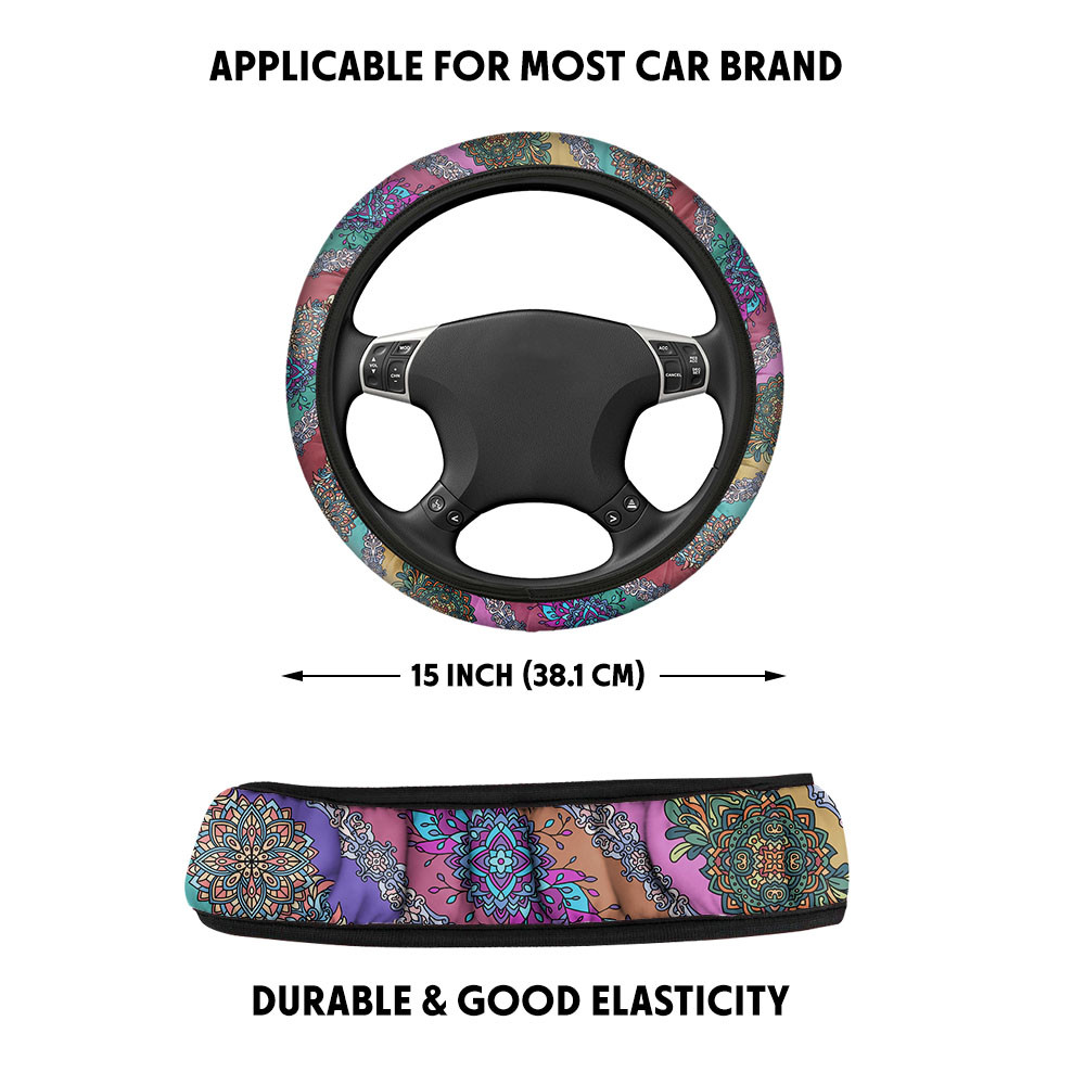 Car Steering Wheel Cover Universal 15 Inch Non-Slip Neoprene Car Wheel Protector - Bild 16 von 19