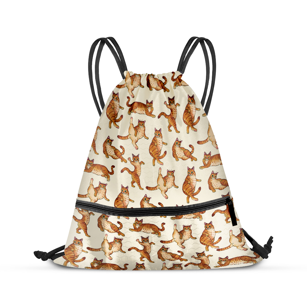 Travel Drawstring Backpack with Zipper Pocket Sport Gym Cinch Sack Pack Bag - Picture 20 of 31