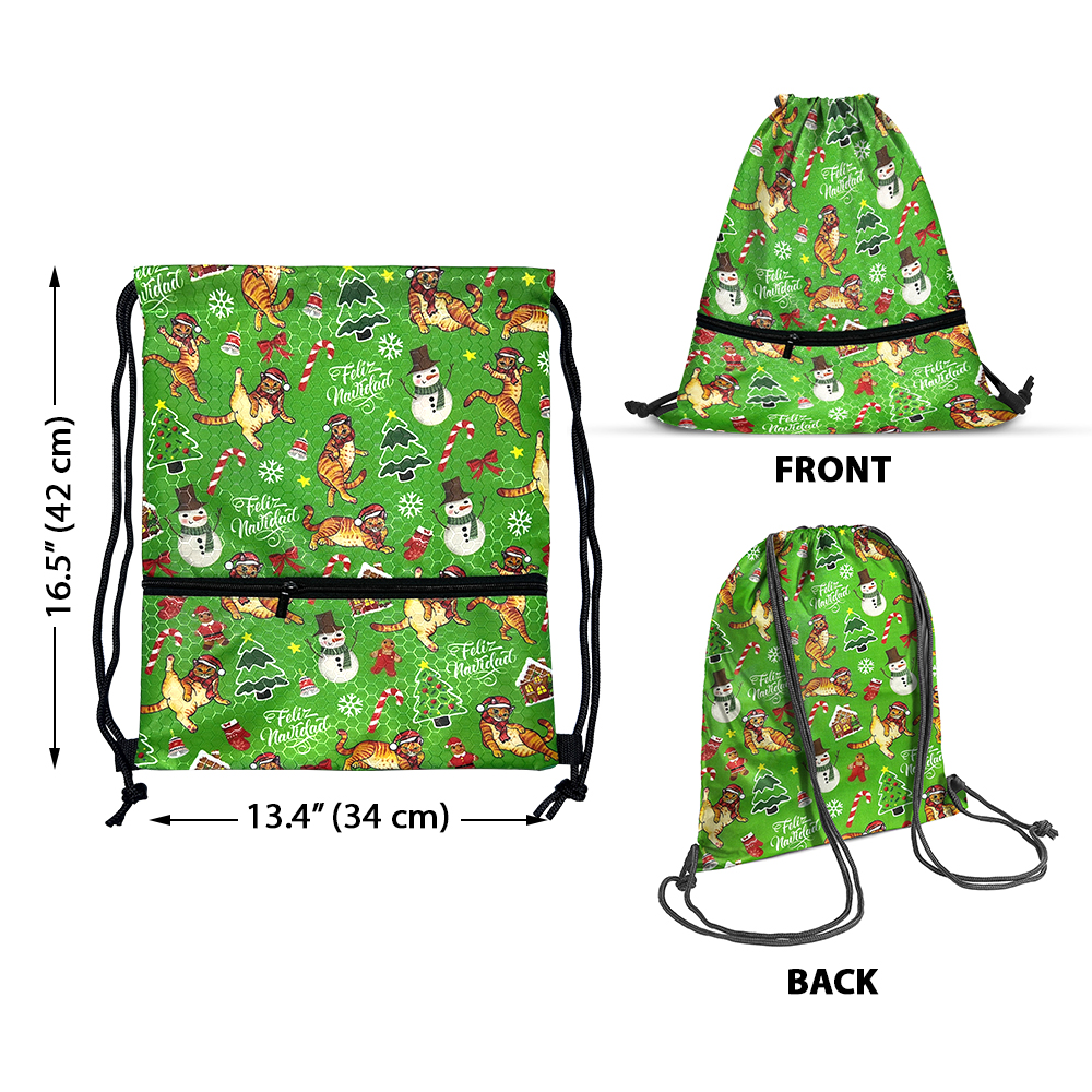 Travel Drawstring Backpack with Zipper Pocket Sport Gym Cinch Sack Pack Bag - Picture 3 of 31