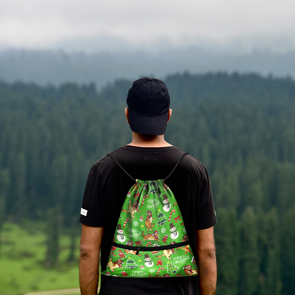 Travel Drawstring Backpack with Zipper Pocket Sport Gym Cinch Sack Pack Bag - Picture 6 of 31