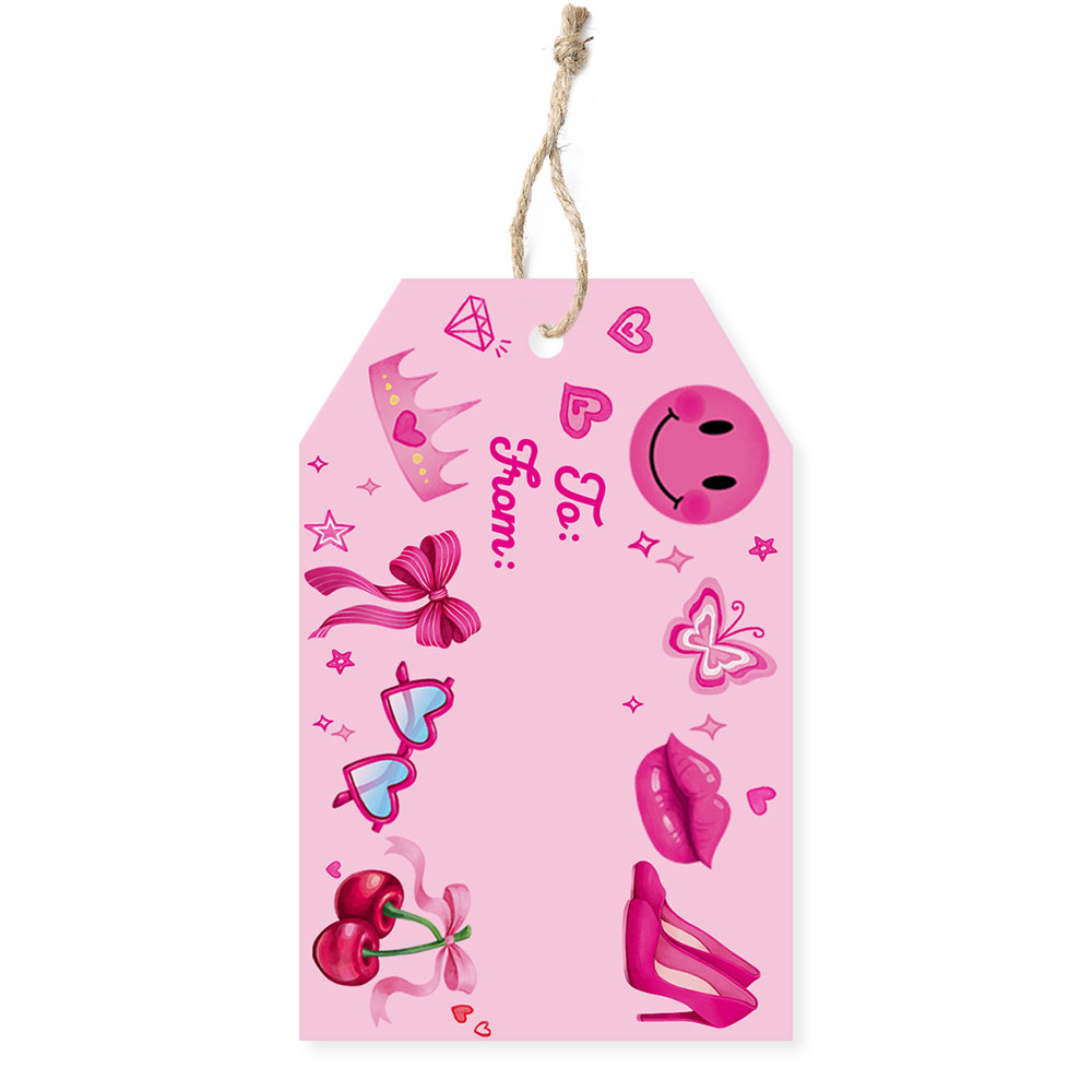 50pcs Gift Tags with String Funny Name Tag Labels for Party or Thank You Gifts