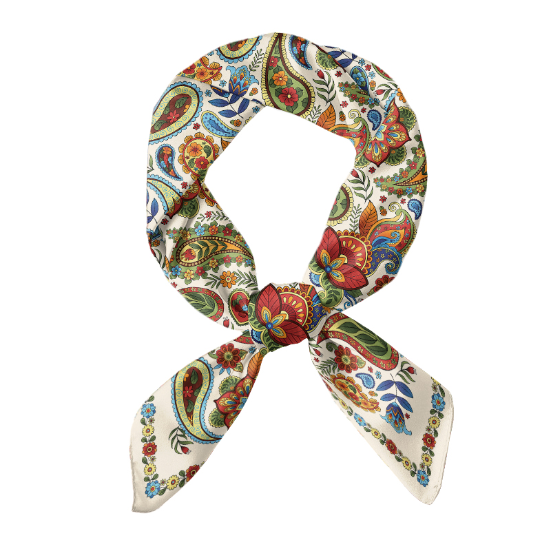 Women Square Satin Hair Scarf Neckerchief Head Scarves Neck Wrap Hair Bandanna - Picture 14 of 19