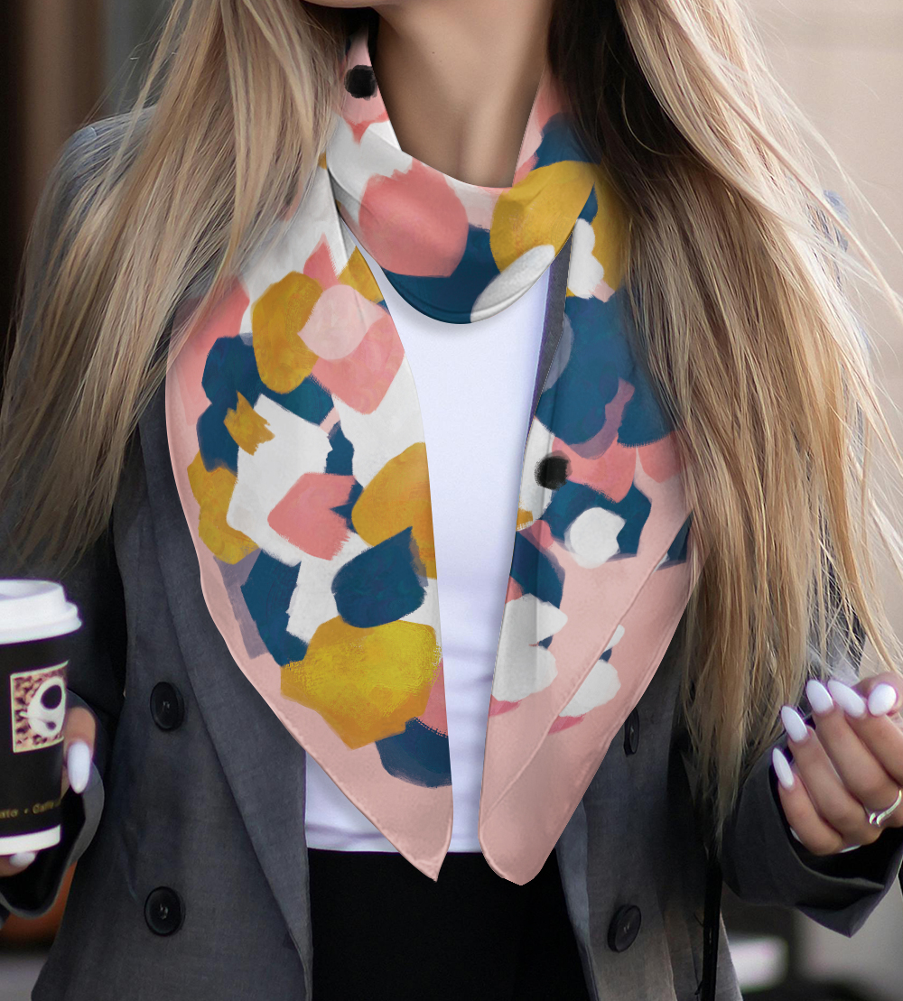 Women Square Satin Hair Scarf Neckerchief Head Scarves Neck Wrap Hair Bandanna - Picture 10 of 19