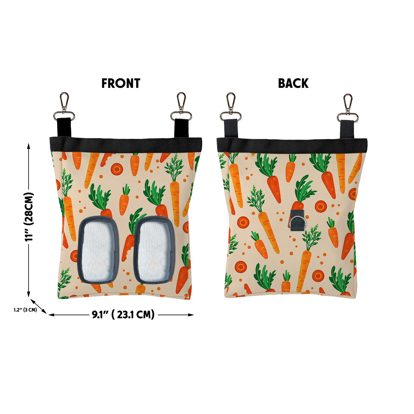 Hanging Hay Feeder Bag for Small Pets – Bunny, Guinea Pig, Rabbit, Chinchilla - Produktbild 2