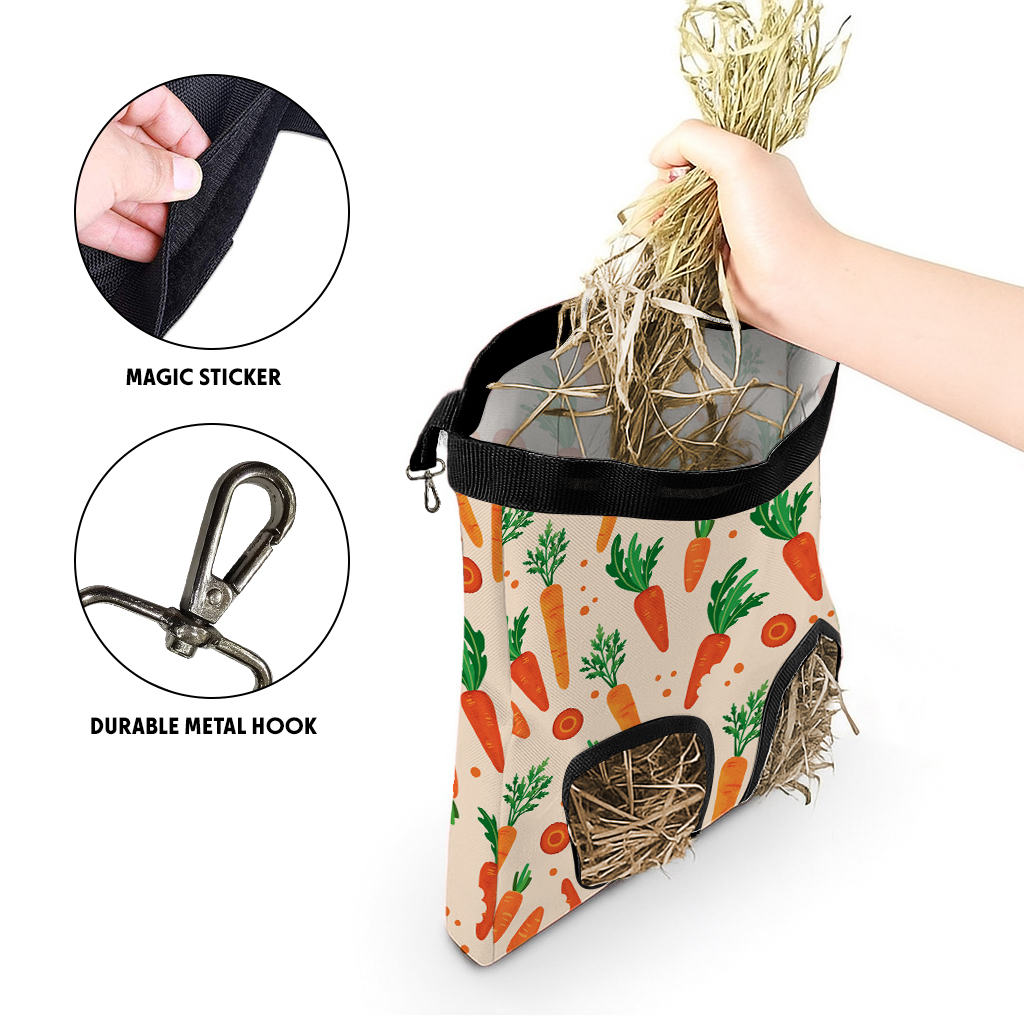 Hanging Hay Feeder Bag for Small Pets – Bunny, Guinea Pig, Rabbit, Chinchilla - Produktbild 3