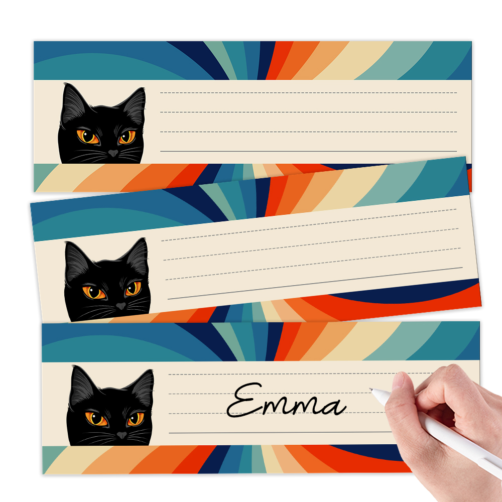 25 Classroom Name Tags Student Desk Name Plates Number Lines for Students Desk