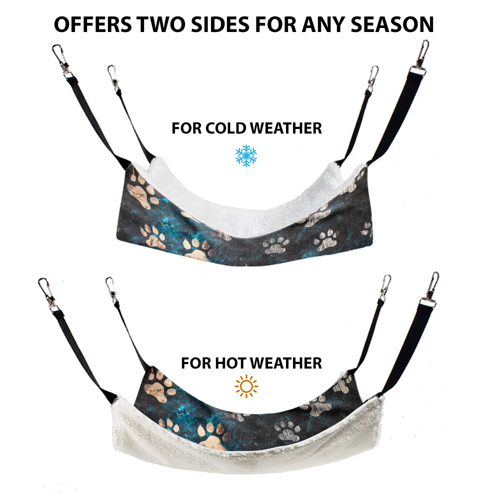 Reversible Cat Hanging Hammock Pet Cage Hanging Bed for Cats Puppy Dogs Rabbits