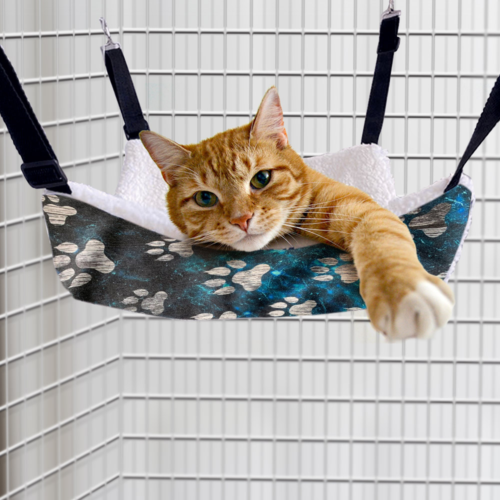 Reversible Cat Hanging Hammock Pet Cage Hanging Bed for Cats Puppy Dogs Rabbits