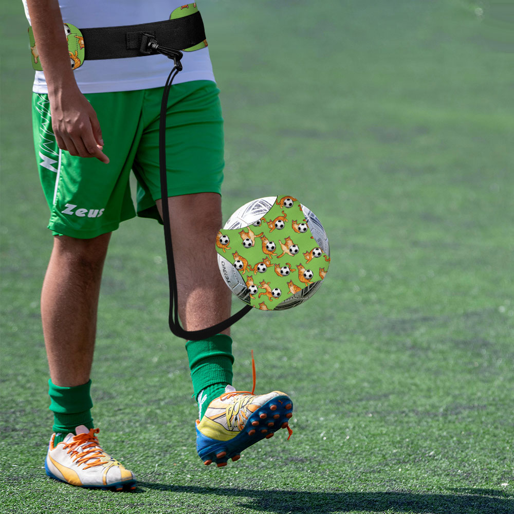 Soccer Ball Kick Trainer w/ Adjustable Waist Belt Soccer Training Equipment Aid