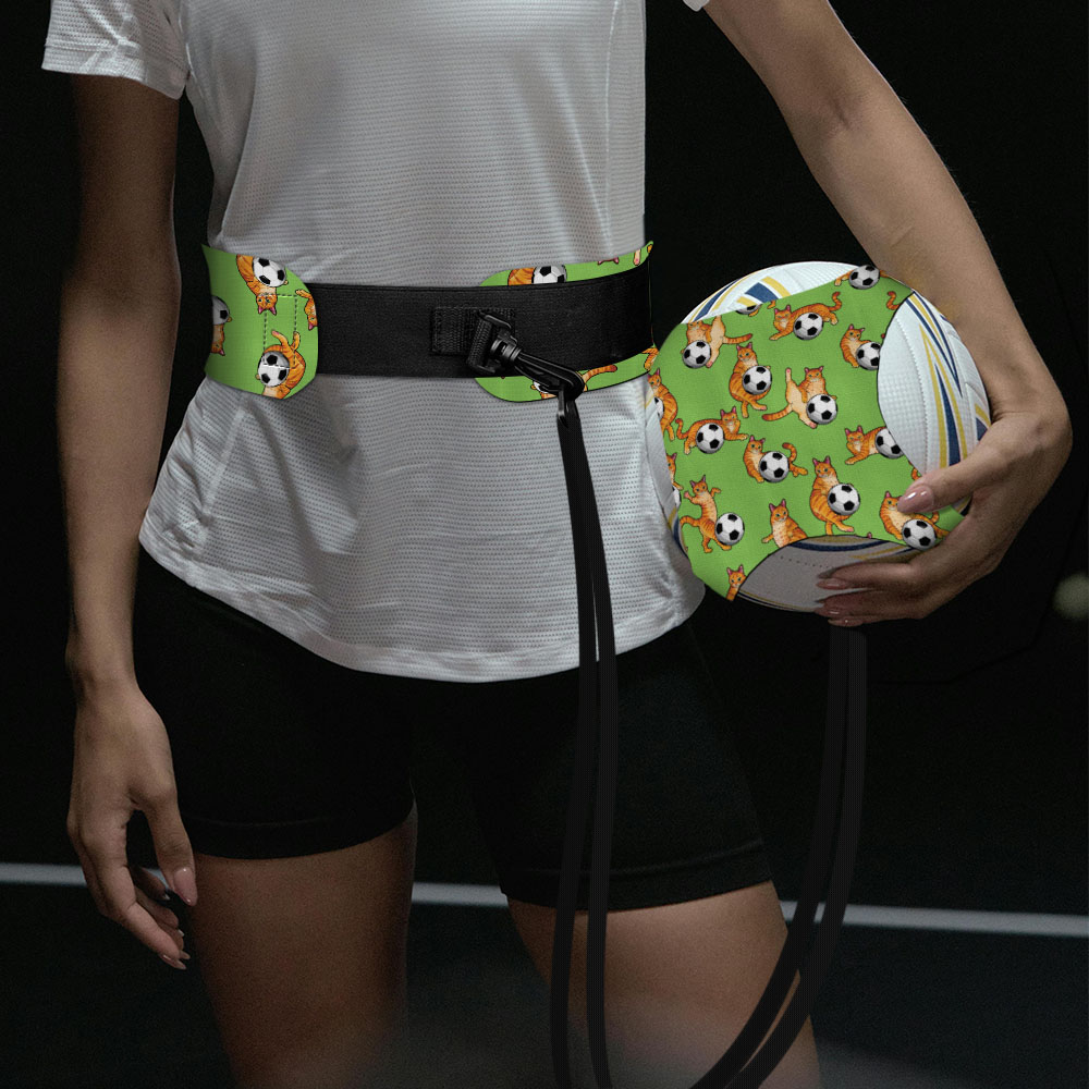 Soccer Ball Kick Trainer w/ Adjustable Waist Belt Soccer Training Equipment Aid