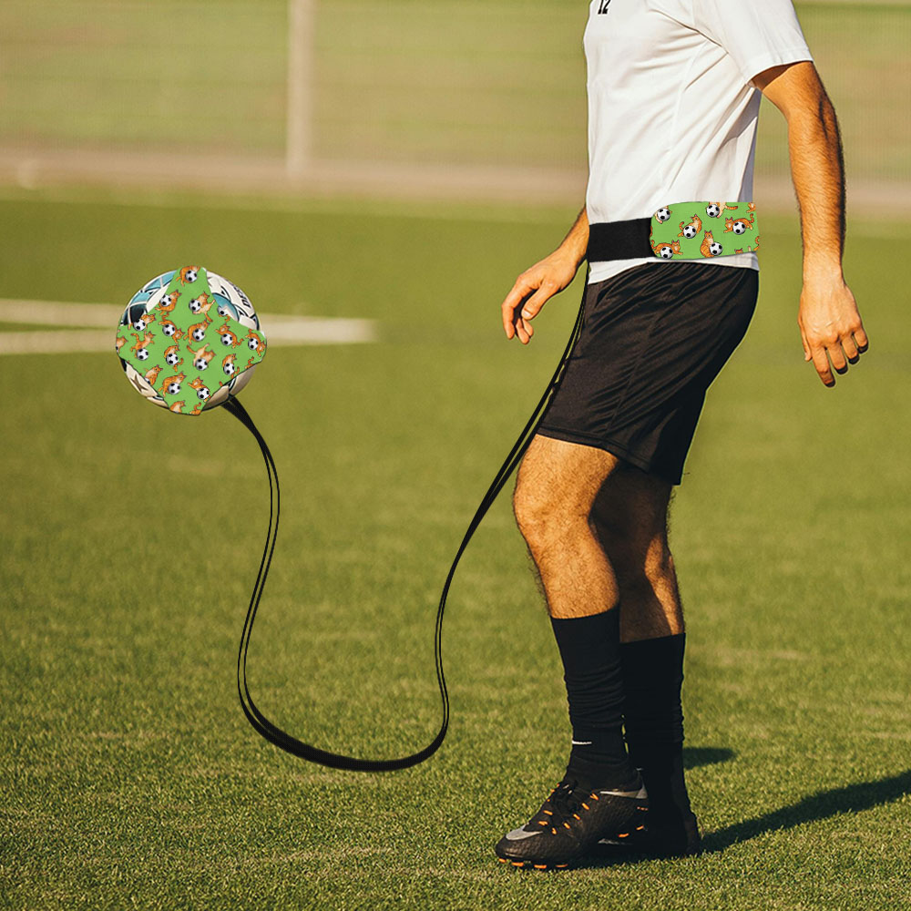 Soccer Ball Kick Trainer w/ Adjustable Waist Belt Soccer Training Equipment Aid