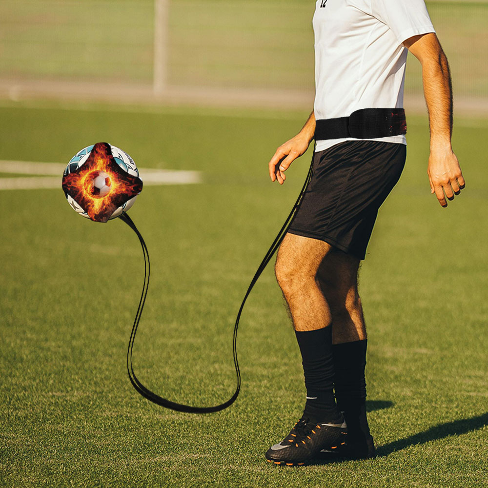 Soccer Ball Kick Trainer w/ Adjustable Waist Belt Soccer Training Equipment Aid