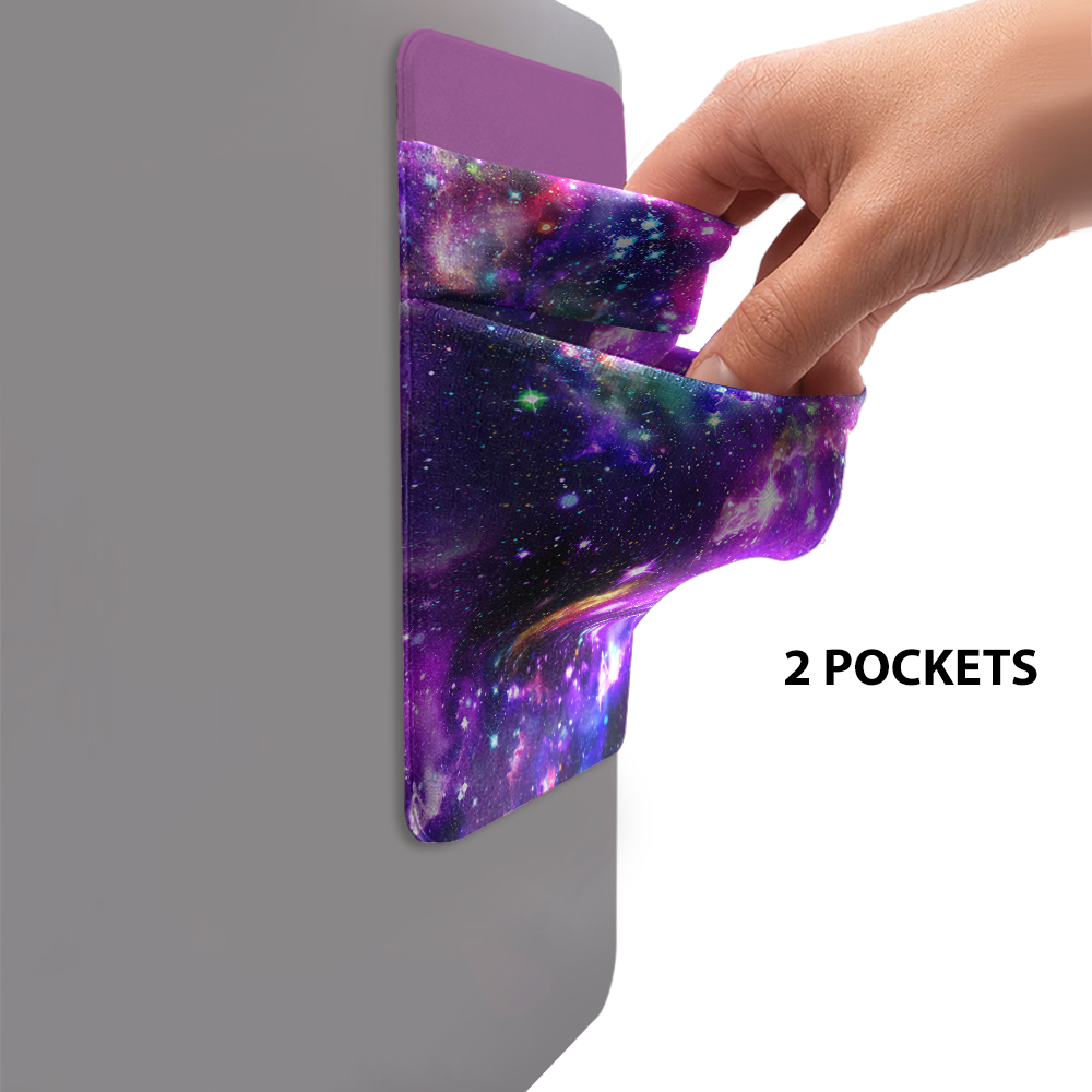 Laptop Adhesive Pouch 2 Pocket for External Portable SSD Magic Mouse USB Cable