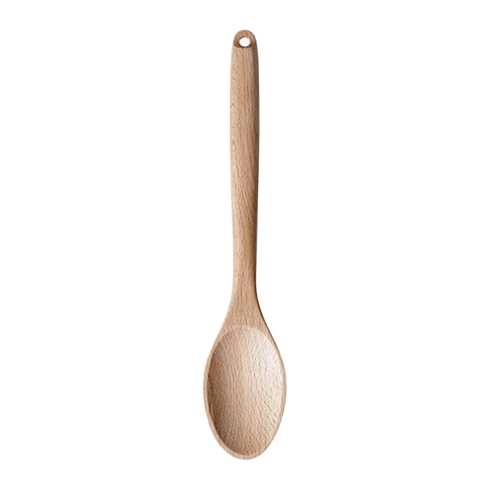 Beechwood Stirring Serving Baking Cooking Utensil Round Kitchen Wooden