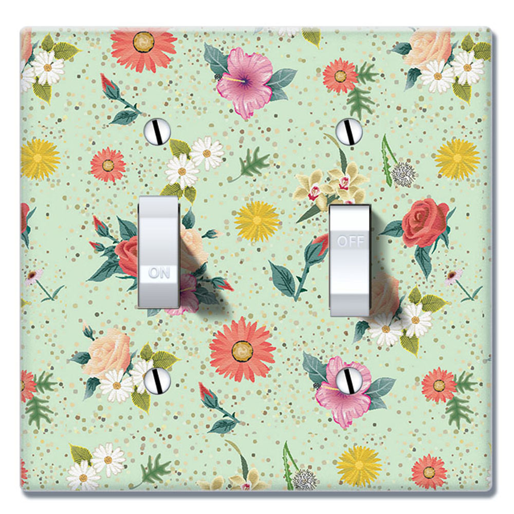 2 Gang Double Toggle Light Switch Wall Plate Decor Cover EBay