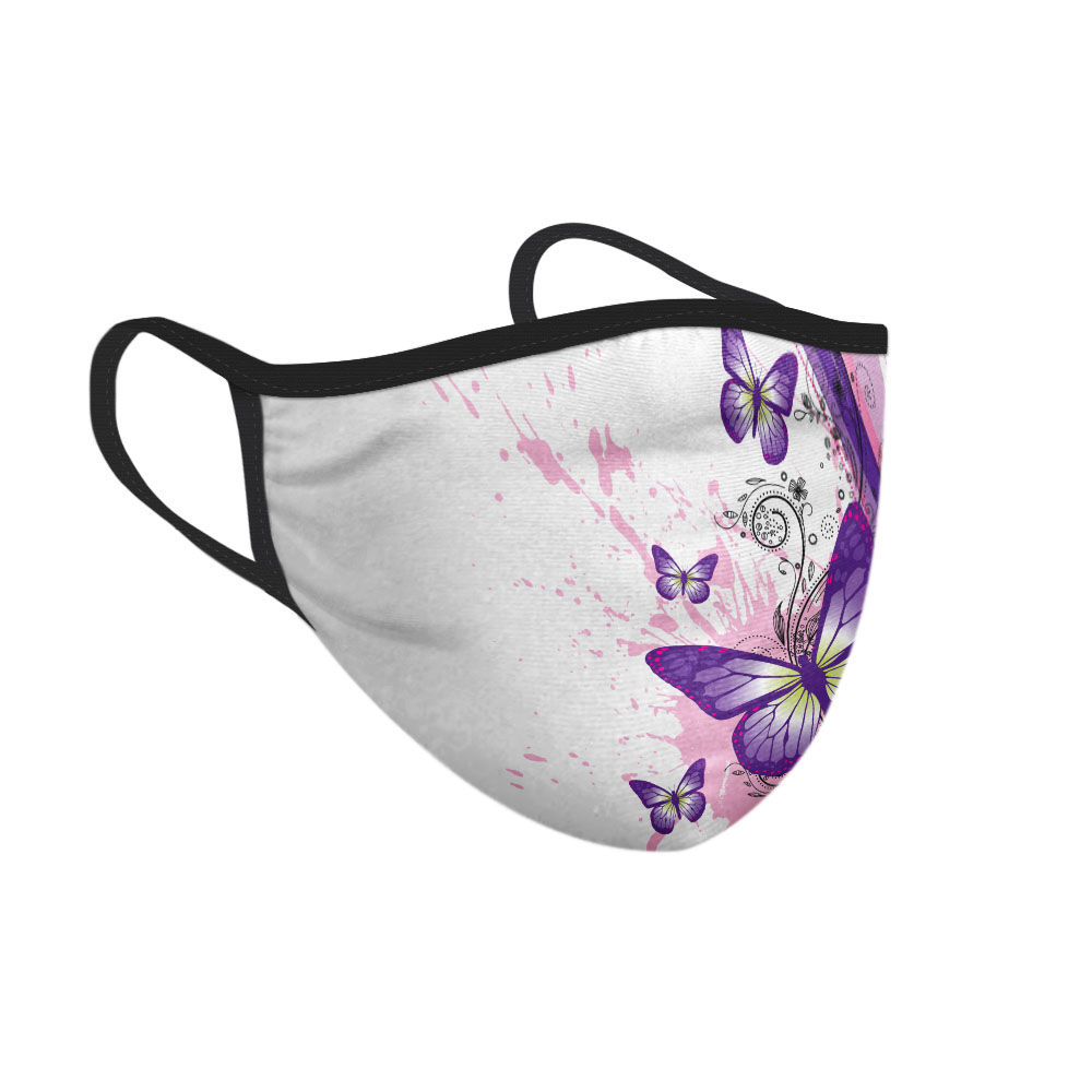 Washable Breathable Reusable Polyester Cotton Cloth Face Mask Cover for