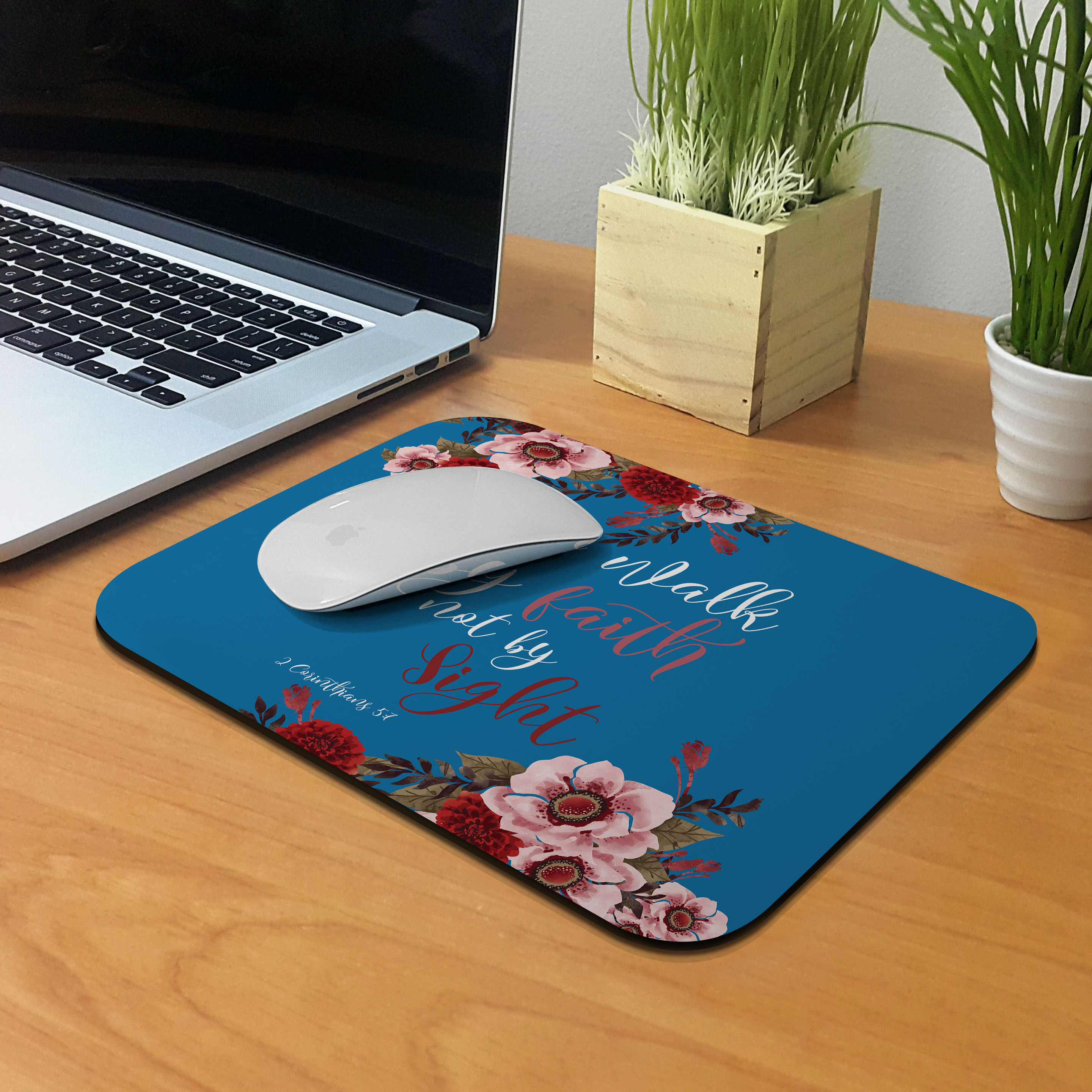 Bible Verses Design Rectangle Mousepad Mousemat Gaming Mice Mat for PC