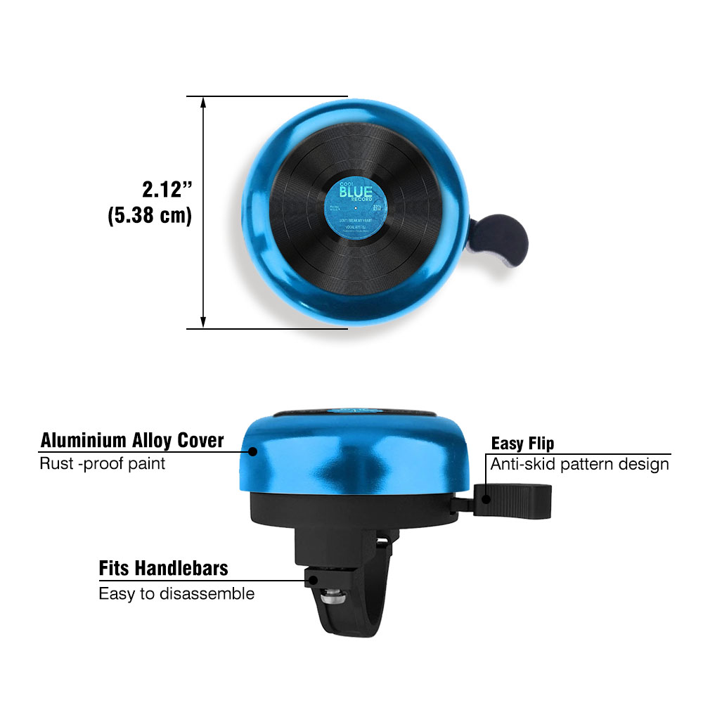 Aluminum Bike Bell Bicycle Bell Alarm Ring Cycling Handlebar Alarm Blue - Picture 57 of 157