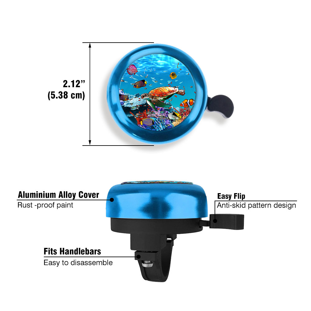 Aluminum Bike Bell Bicycle Bell Alarm Ring Cycling Handlebar Alarm Blue - Picture 63 of 157