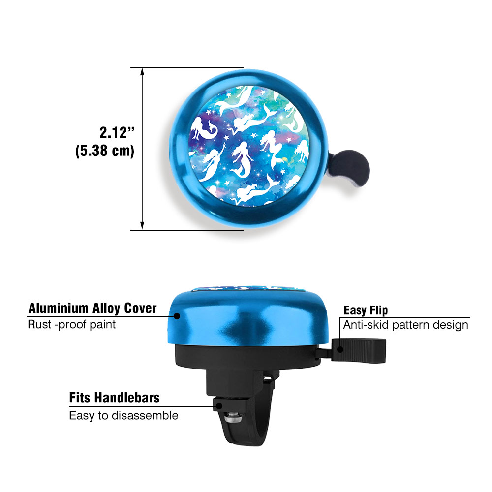 Aluminum Bike Bell Bicycle Bell Alarm Ring Cycling Handlebar Alarm Blue - Picture 75 of 157
