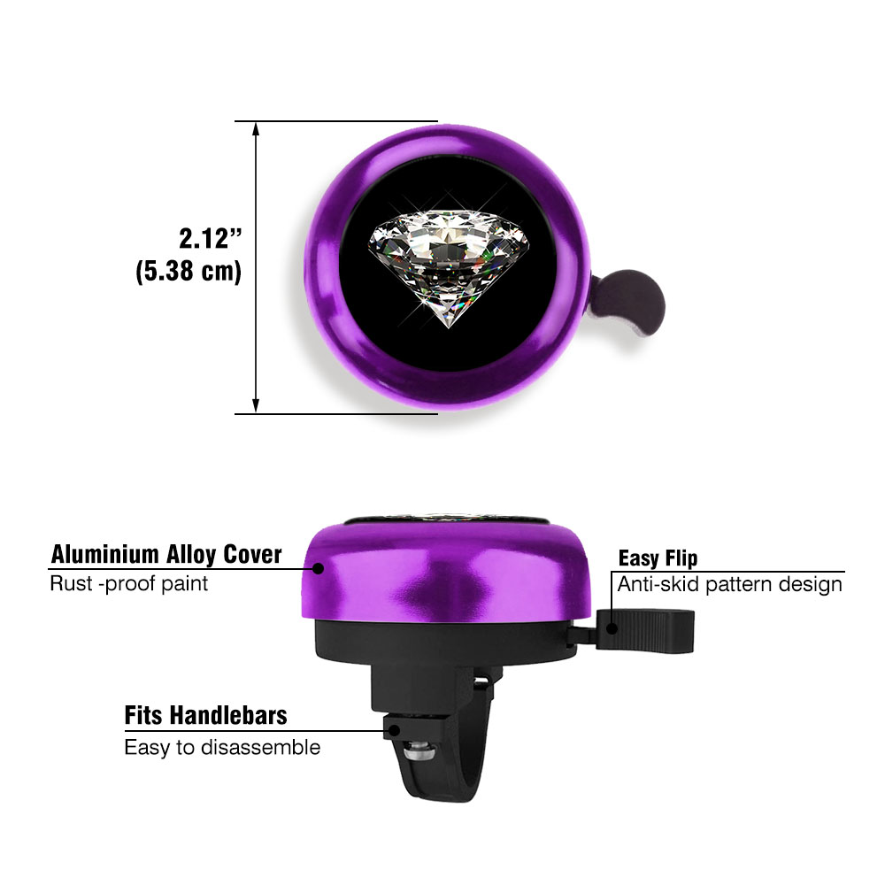 Aluminium Fahrradklingel Fahrradklingel Alarmring Fahrradlenker Alarm Lila - Bild 63 von 181