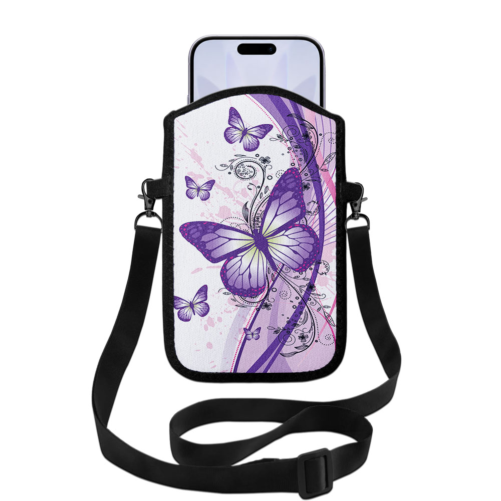 Crossbody Phone Pouch Adjustable Strap Cell Phone Bag for Traveling Outdoors