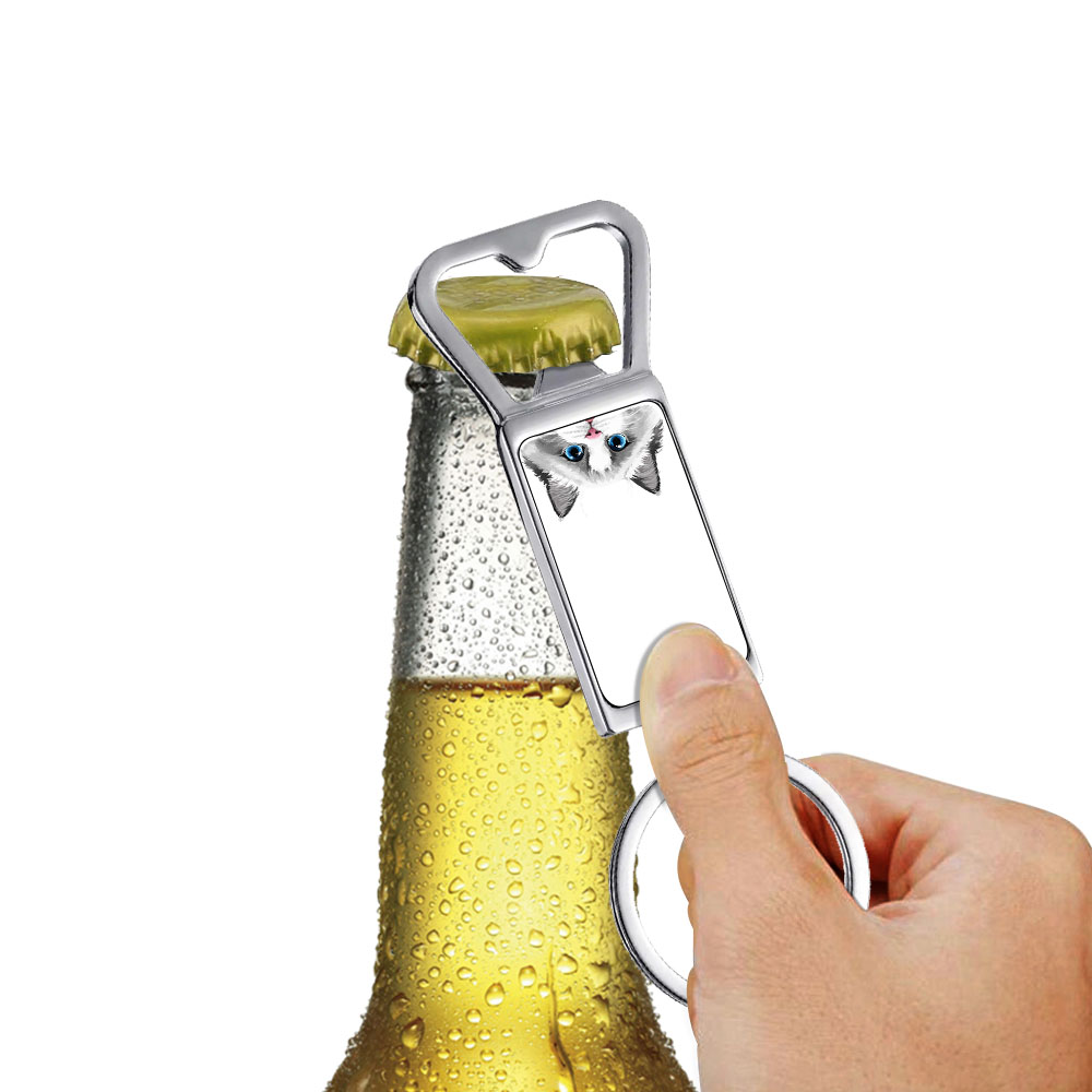 Niedlicher Tier Metall Flaschenöffner Schlüsselanhänger Schlüsselring Bier Trinken Dose Bar Werkzeug - Bild 40 von 187