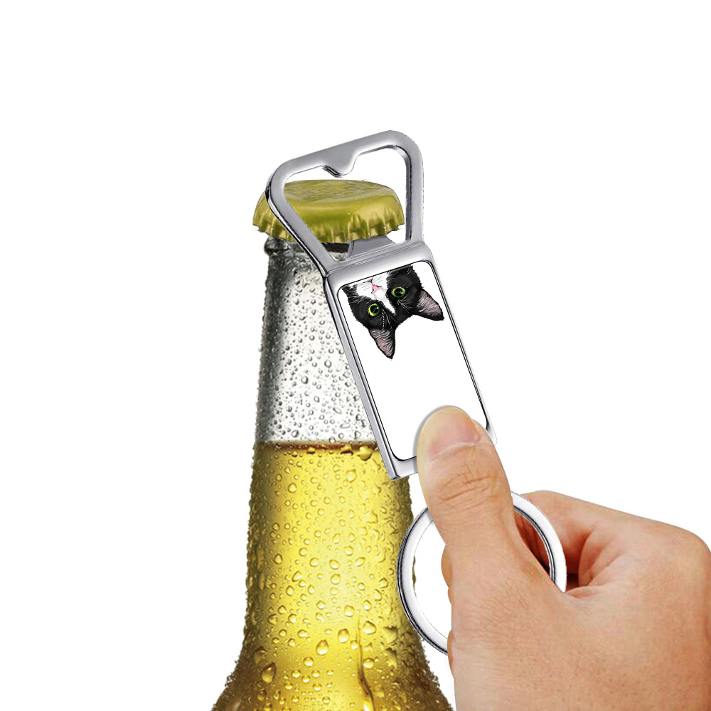 Niedlicher Tier Metall Flaschenöffner Schlüsselanhänger Schlüsselring Bier Trinken Dose Bar Werkzeug - Bild 28 von 187