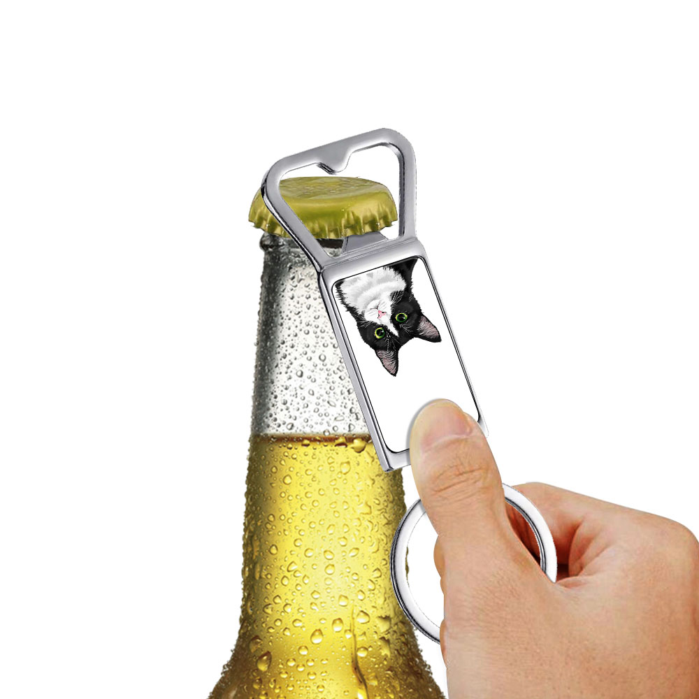 Niedlicher Tier Metall Flaschenöffner Schlüsselanhänger Schlüsselring Bier Trinken Dose Bar Werkzeug - Bild 34 von 187