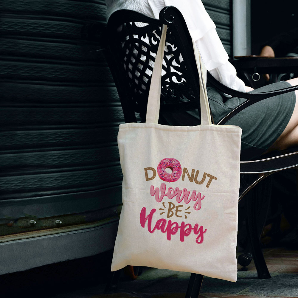 Canvas Tote Bag Shoulder Handbag Purse Reusable for Travel Grocery Shopping - Picture 36 of 109