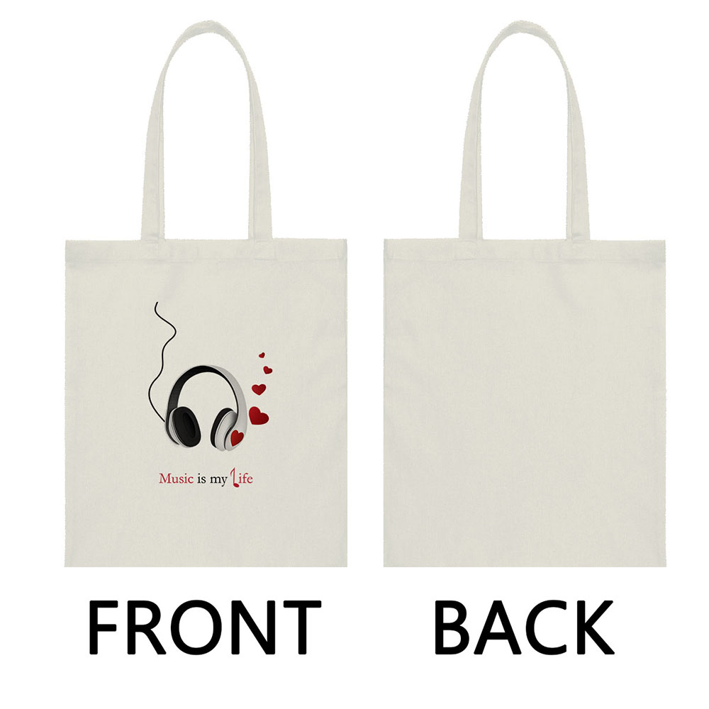 Canvas Tote Bag Shoulder Handbag Purse Reusable for Travel Grocery Shopping - Picture 39 of 109