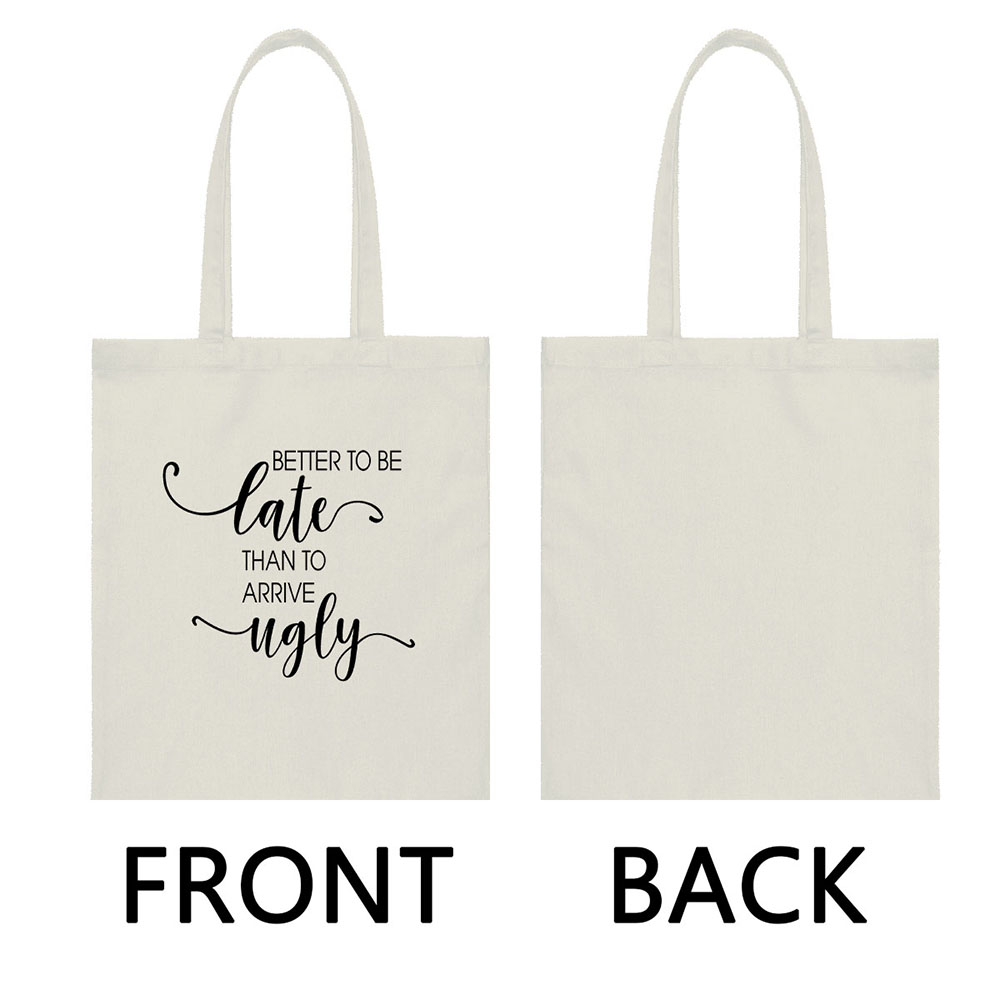 Canvas Tote Bag Shoulder Handbag Purse Reusable for Travel Grocery Shopping - Picture 45 of 109