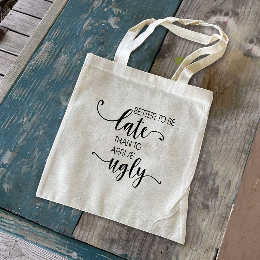 Canvas Tote Bag Shoulder Handbag Purse Reusable for Travel Grocery Shopping - Picture 49 of 109