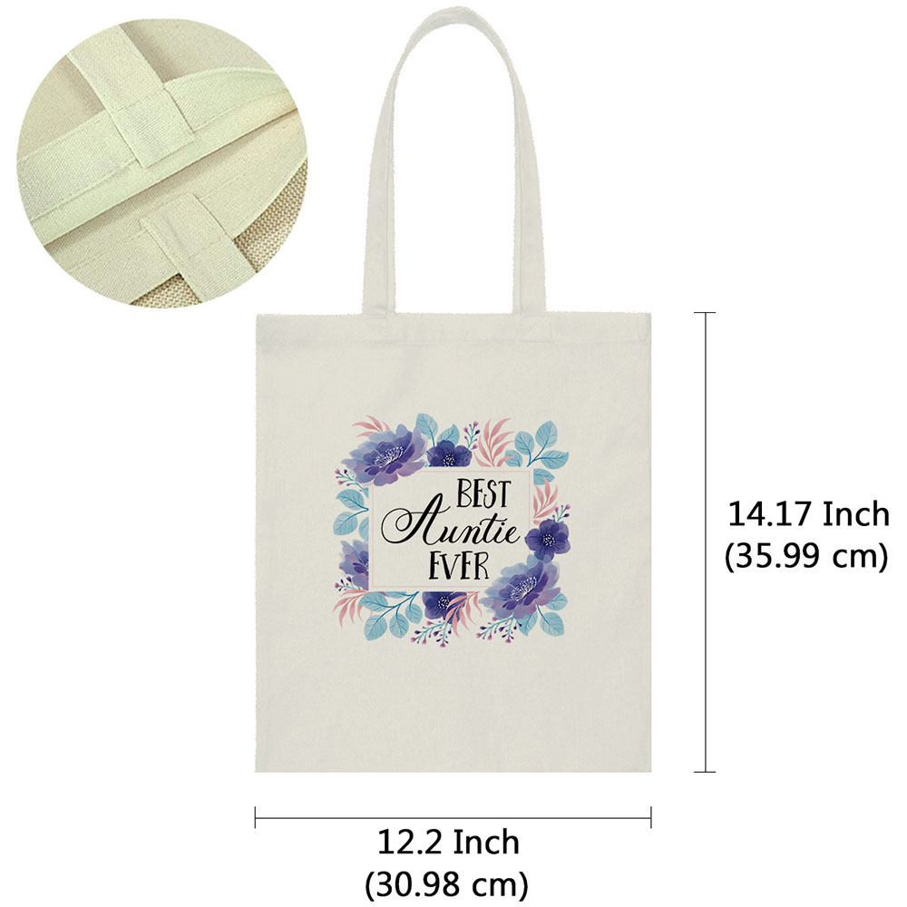 Canvas Tote Bag Shoulder Handbag Purse Reusable for Travel Grocery Shopping - Picture 64 of 109