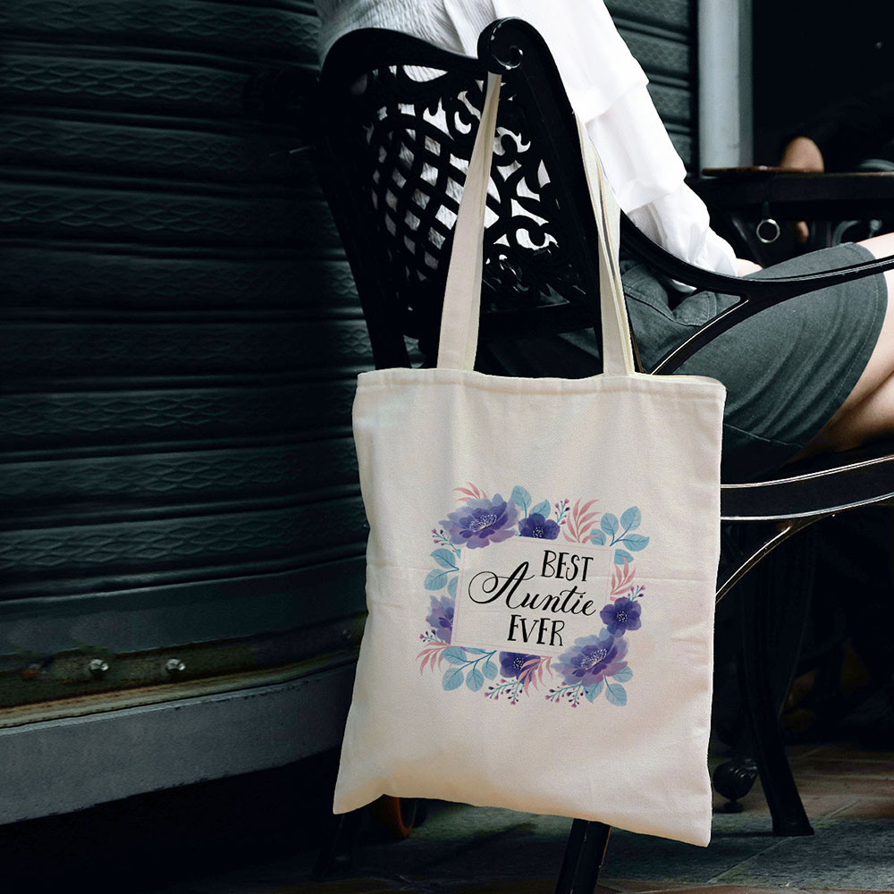 Canvas Tote Bag Shoulder Handbag Purse Reusable for Travel Grocery Shopping - Picture 66 of 109