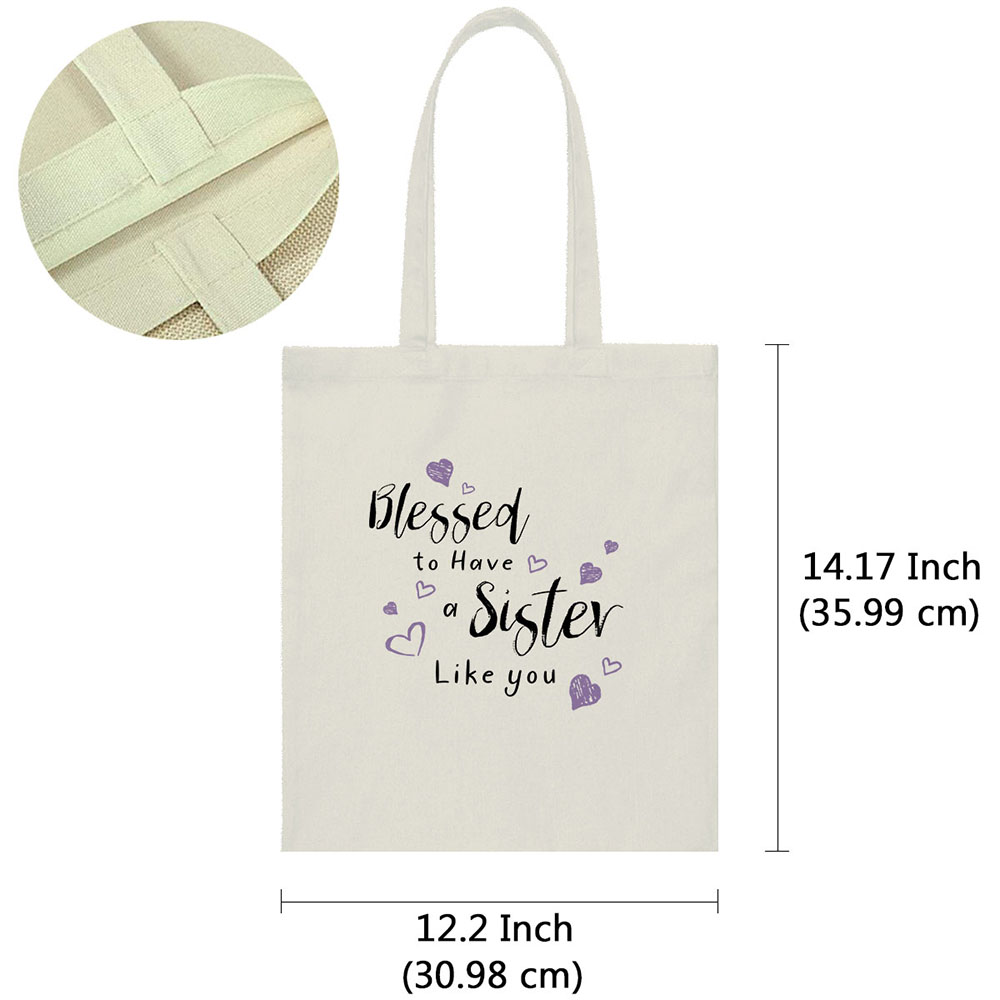 Canvas Tote Bag Shoulder Handbag Purse Reusable for Travel Grocery Shopping - Picture 70 of 109