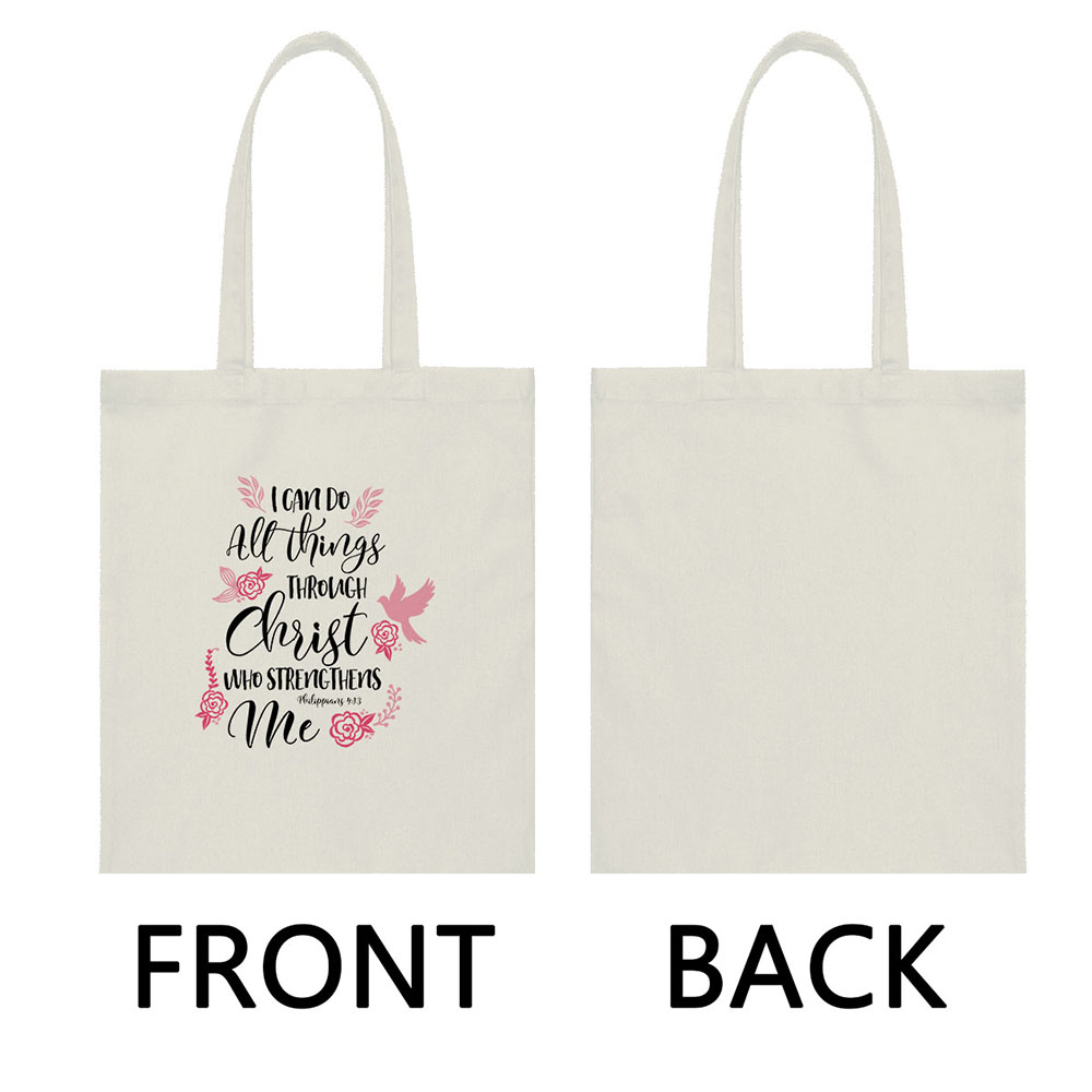 Canvas Tote Bag Shoulder Handbag Purse Reusable for Travel Grocery Shopping - Picture 3 of 109