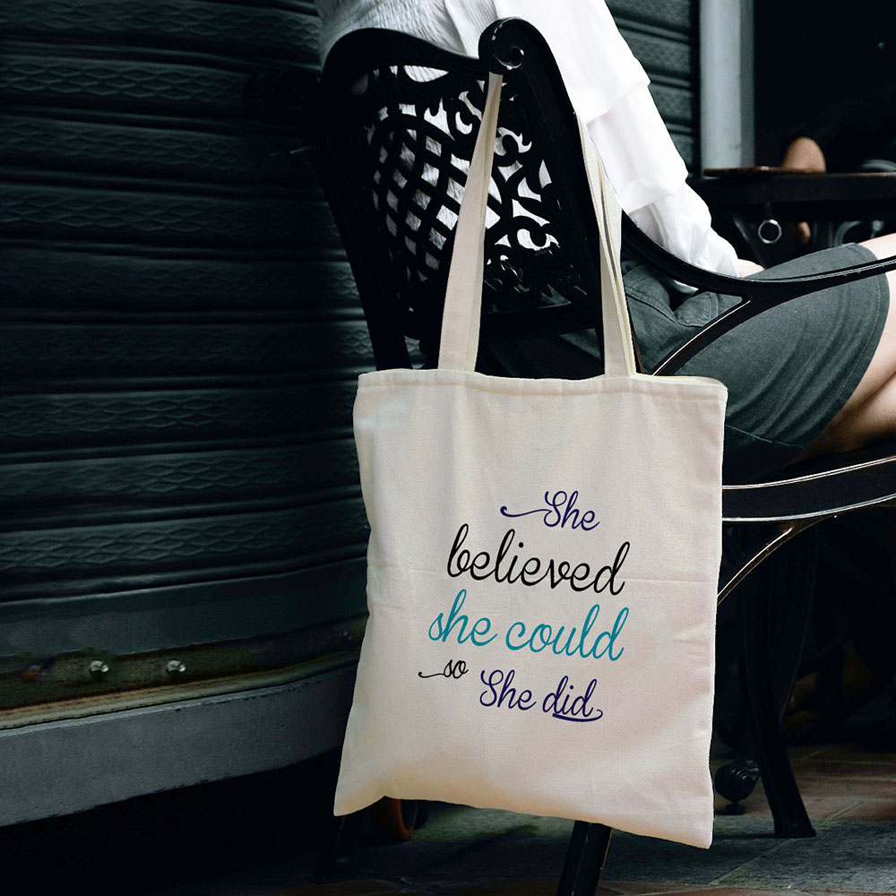 Canvas Tote Bag Shoulder Handbag Purse Reusable for Travel Grocery Shopping - Picture 30 of 109