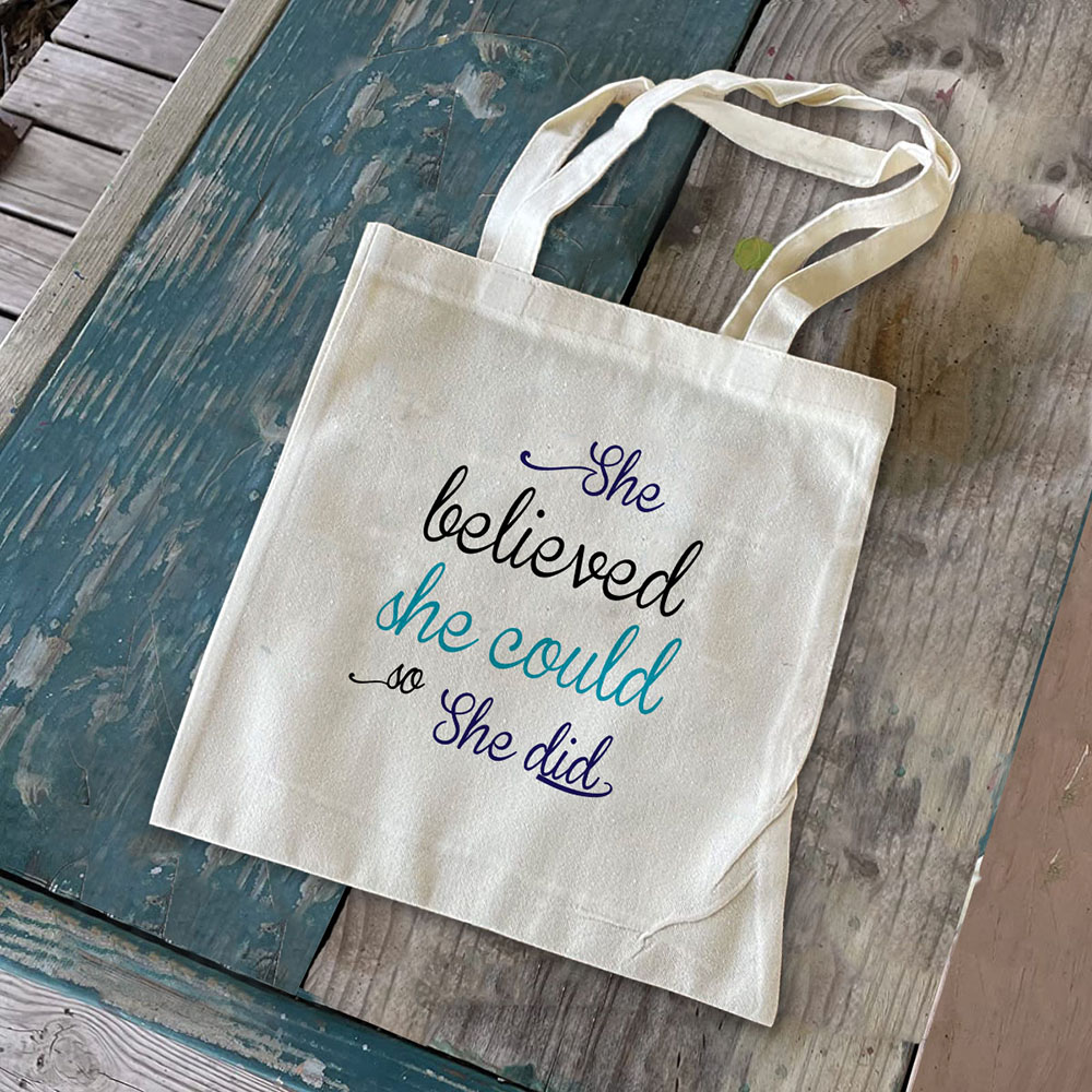 Canvas Tote Bag Shoulder Handbag Purse Reusable for Travel Grocery Shopping - Picture 31 of 109