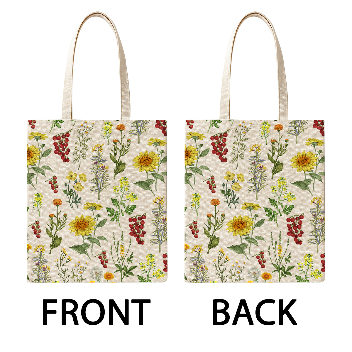 Canvas Tote Bag Shoulder Handbag Purse Reusable for Travel Grocery Shopping - Picture 105 of 109