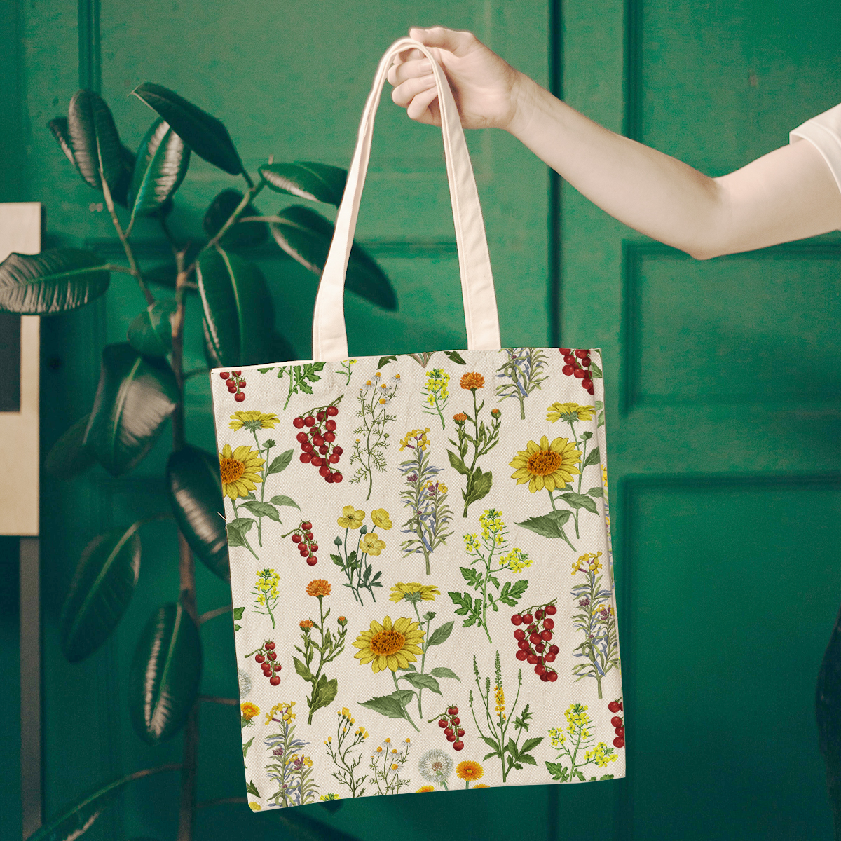 Canvas Tote Bag Shoulder Handbag Purse Reusable for Travel Grocery Shopping - Picture 107 of 109