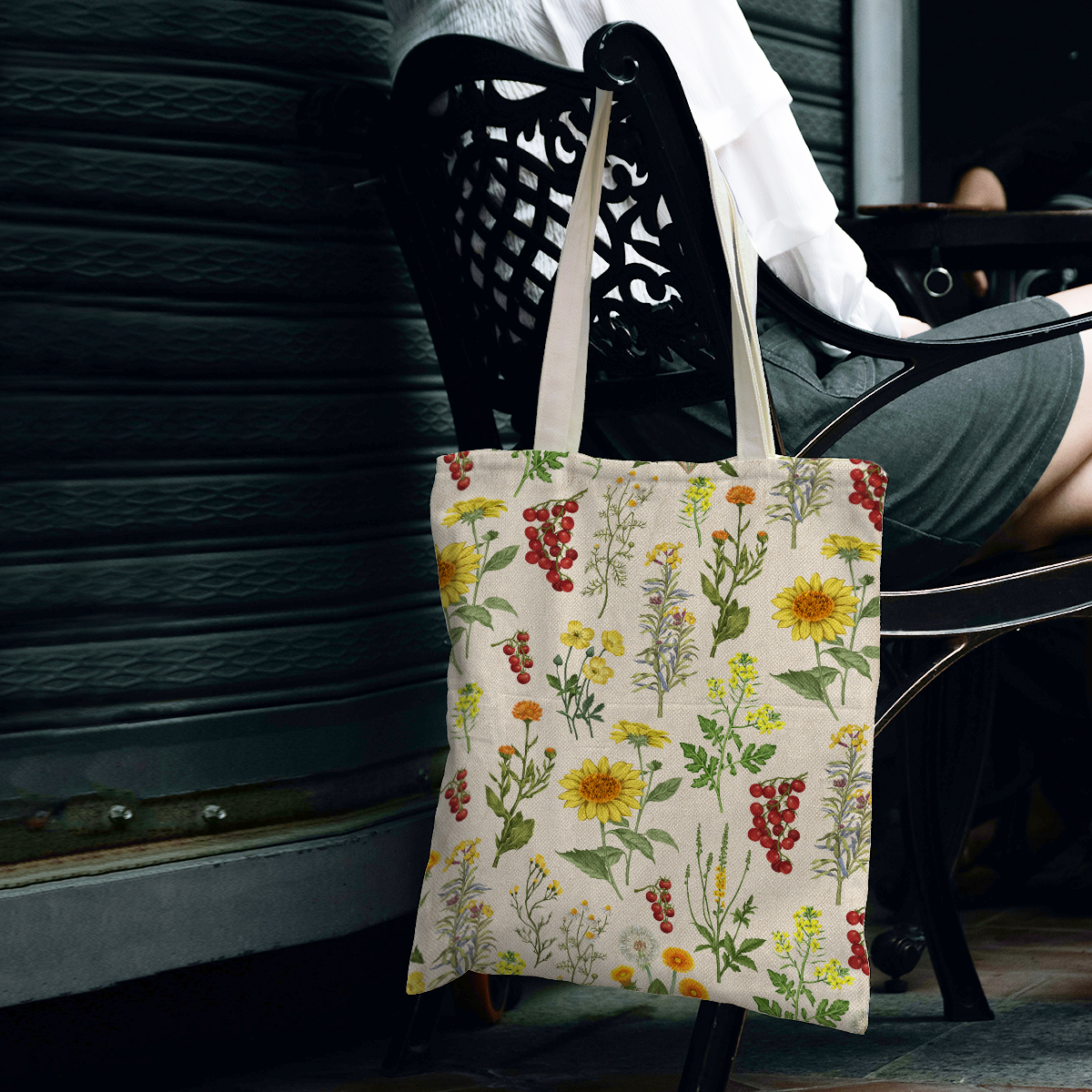 Canvas Tote Bag Shoulder Handbag Purse Reusable for Travel Grocery Shopping - Picture 108 of 109