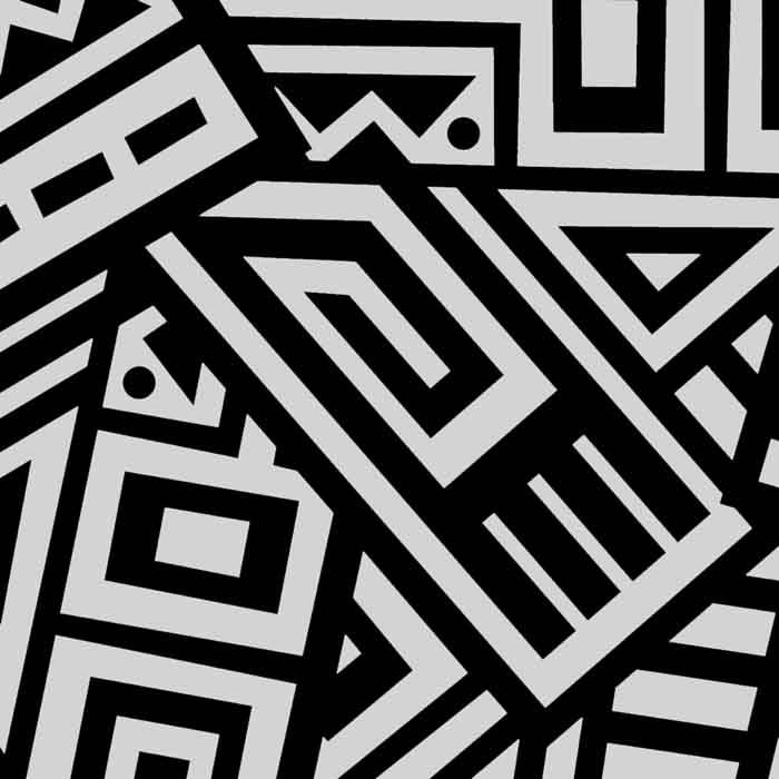 Abstract Black Line Art VinaFrog