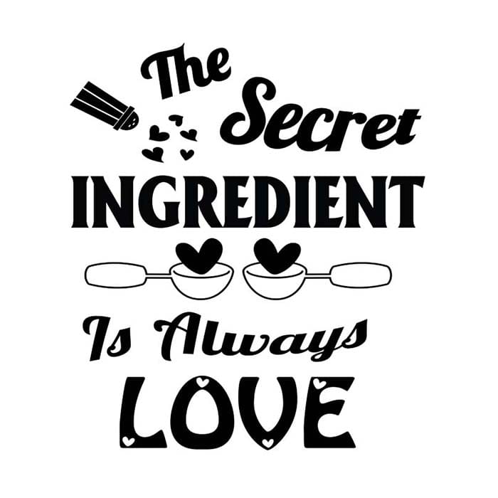 The Secret Ingredient Is Always Love Kitchen Cooking Quotes Texts VinaFrog