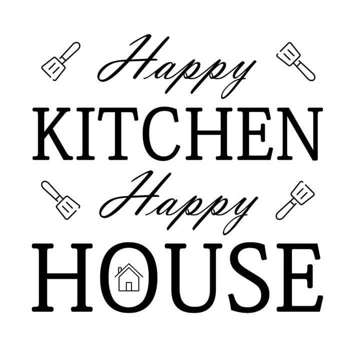 Happy Kitchen Happy House Kitchen Cooking Quotes Texts VinaFrog