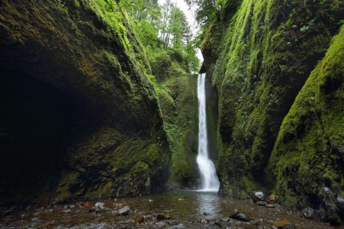 Oneonta Gorge hike Oregon PNW waterfall