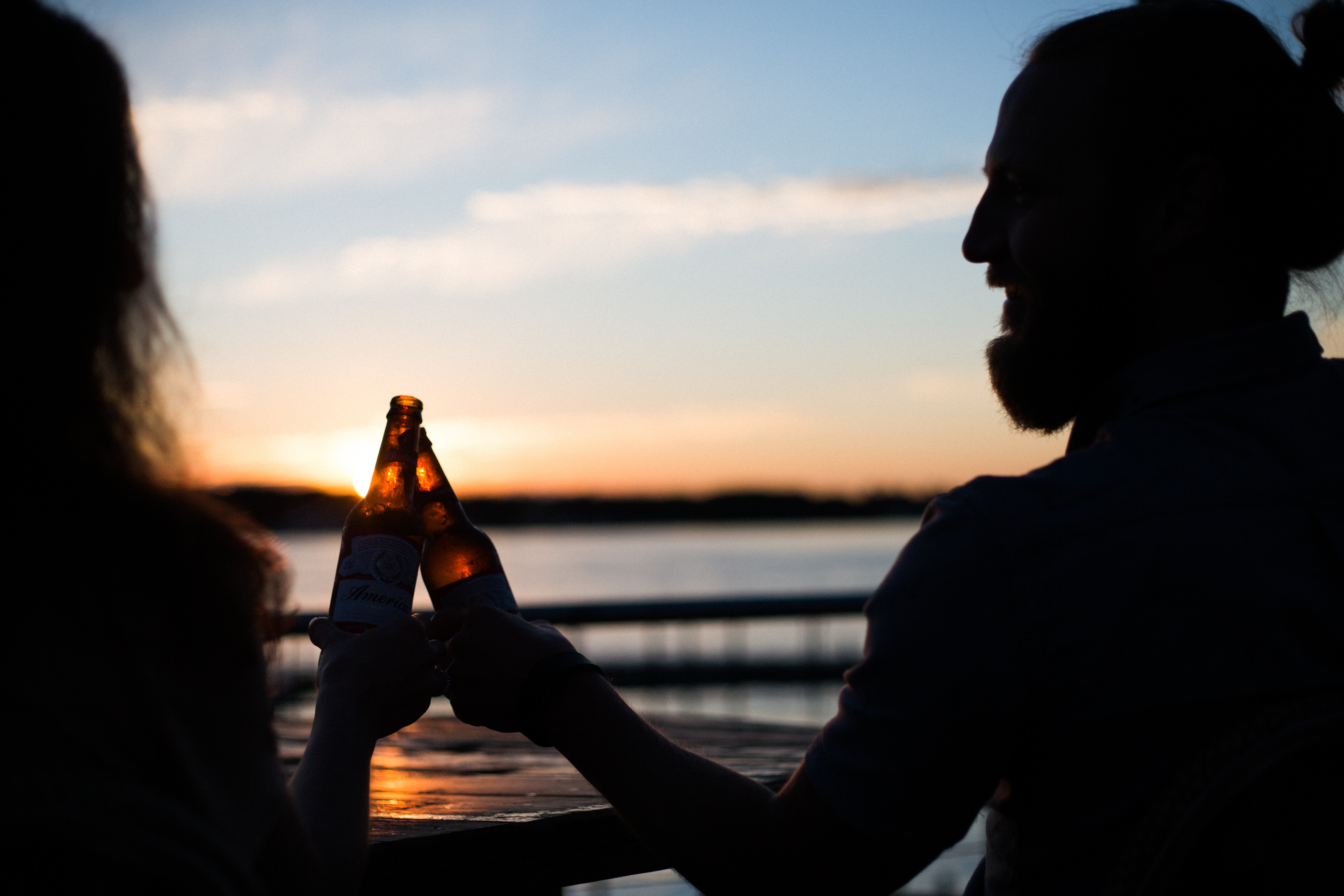 mosquitoes beer sunset