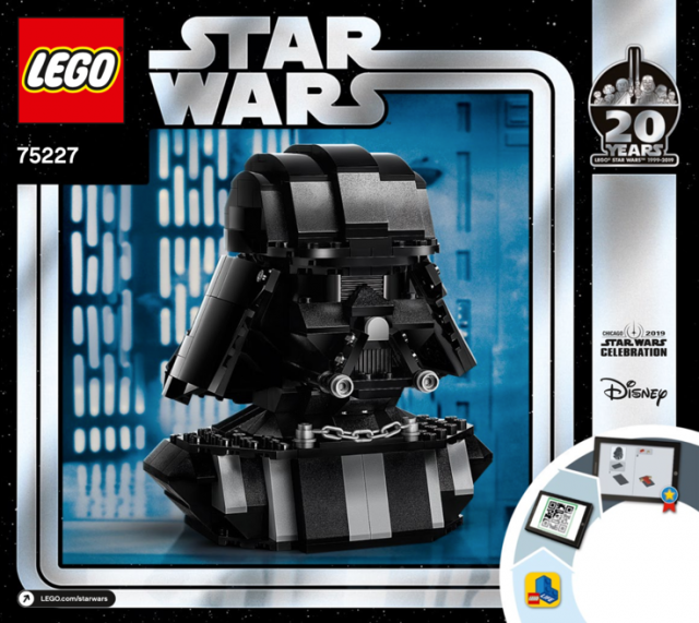 Exclusive LEGO Star Wars 75227 Darth Vader Bust [Instructions] The