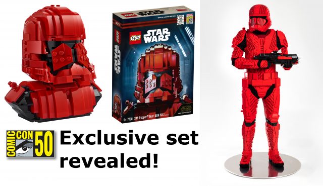 LEGO Star Wars SDCC exclusive Sith Trooper set life-size model revealed Brothers Brick | The Brothers Brick